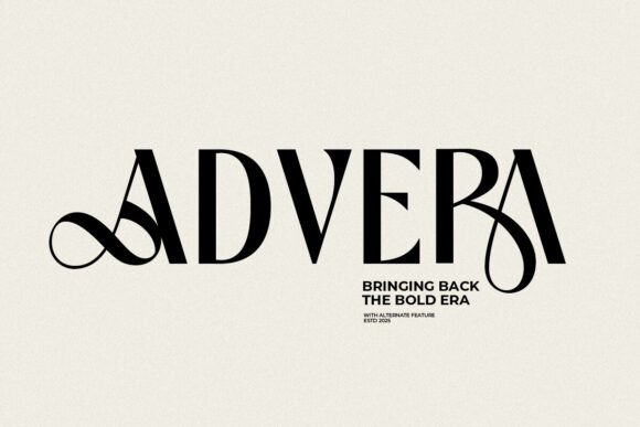 Advera: A Strong Sans Serif Display Font for Modern Brand Identity
