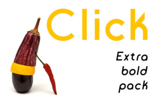 Click ExtraBold Pack: A Designer’s Take on Etewut’s Heavy Sans Serif