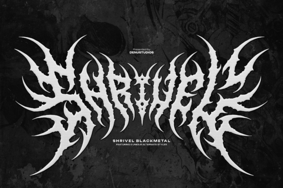 Shrivel Typeface: A Bold Blackletter Choice for Edgy Brand Identity