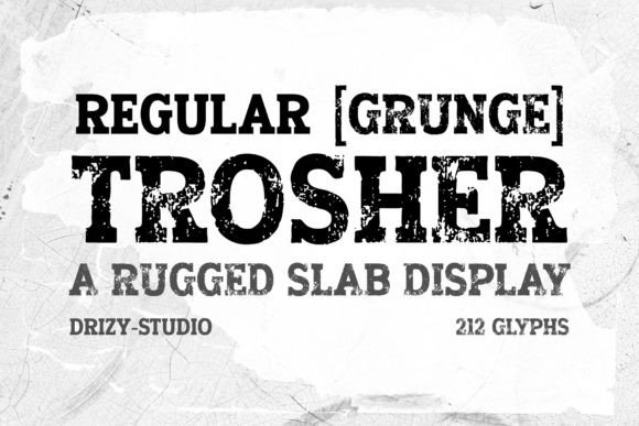 Trosher: A Rugged Slab Serif for Bold Digital Branding